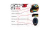 CAPACETE FW3 GTX FOX COM ÓCULOS PRETO/AZUL/AMARELO/LARANJA  Nº56/58/60
